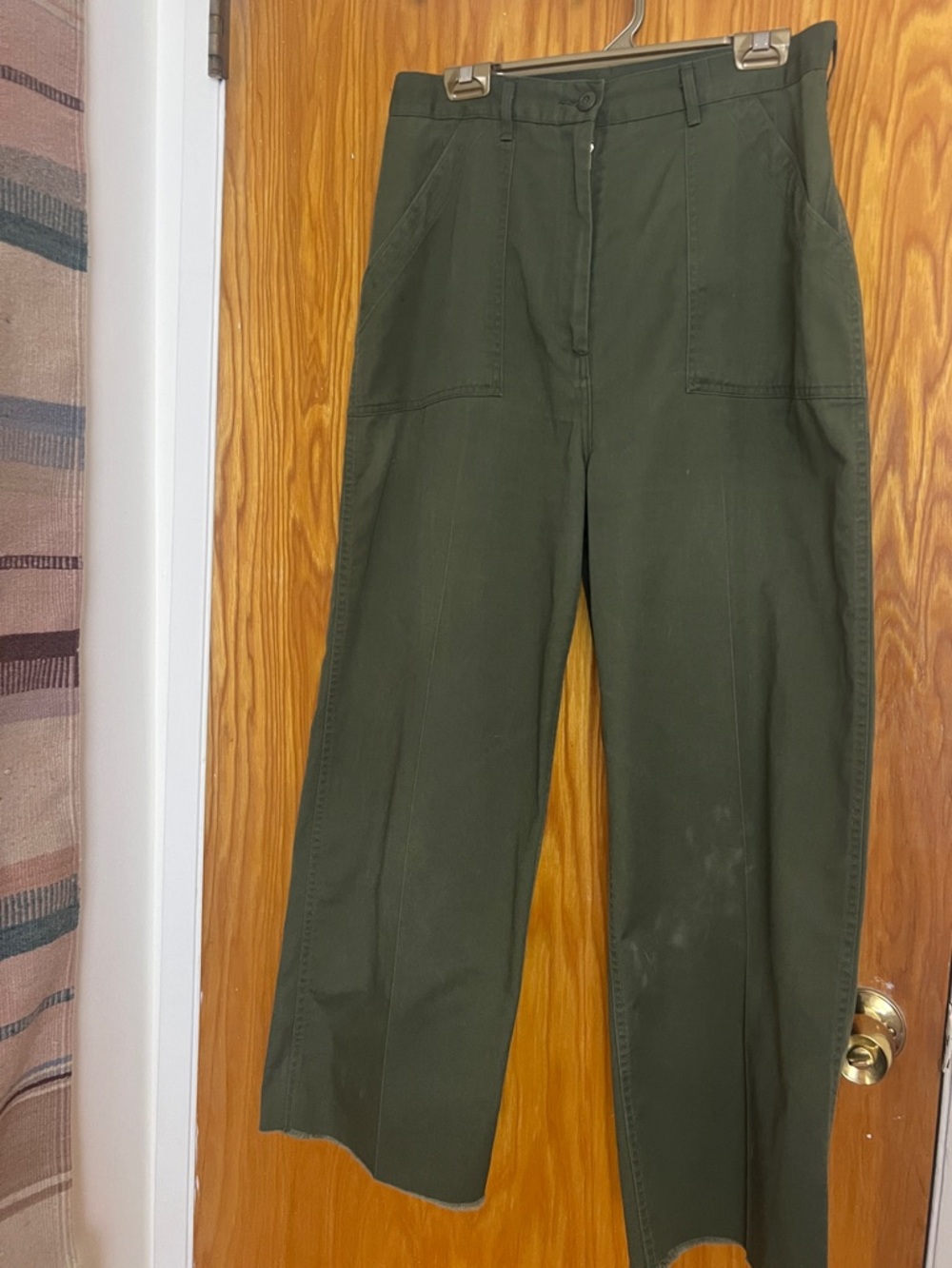 High waisted vintage military pant